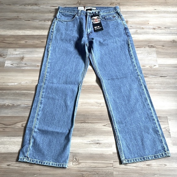 Harley-Davidson Original Bootcut Jeans Blue Denim 99026-07VM Mens 34 X 30 NEW - Picture 3 of 14